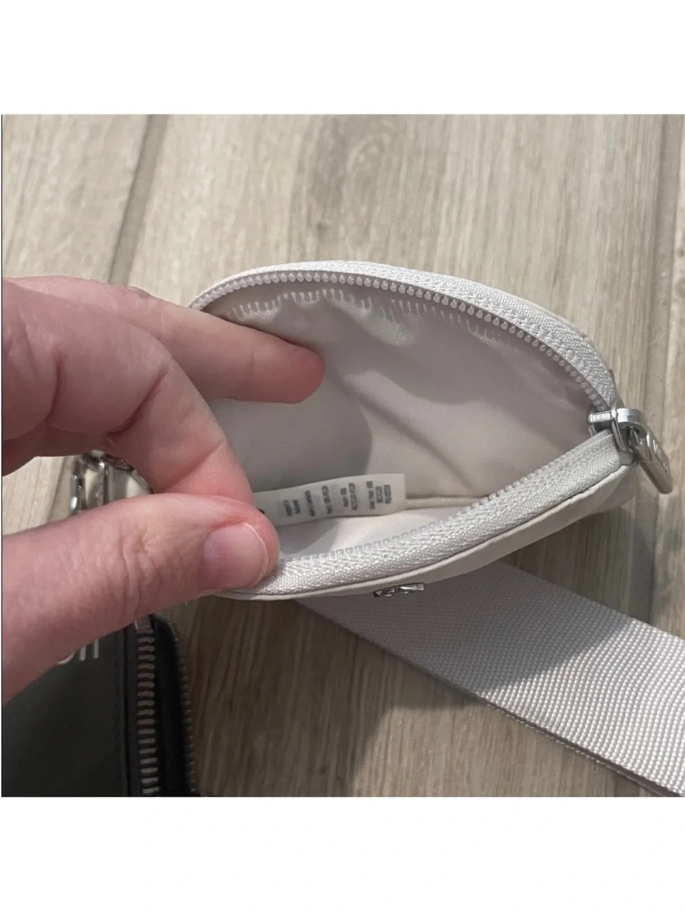 Lululemon Dual Pouch Wristlet Grey Sage/White Opal O/S W9EWOS